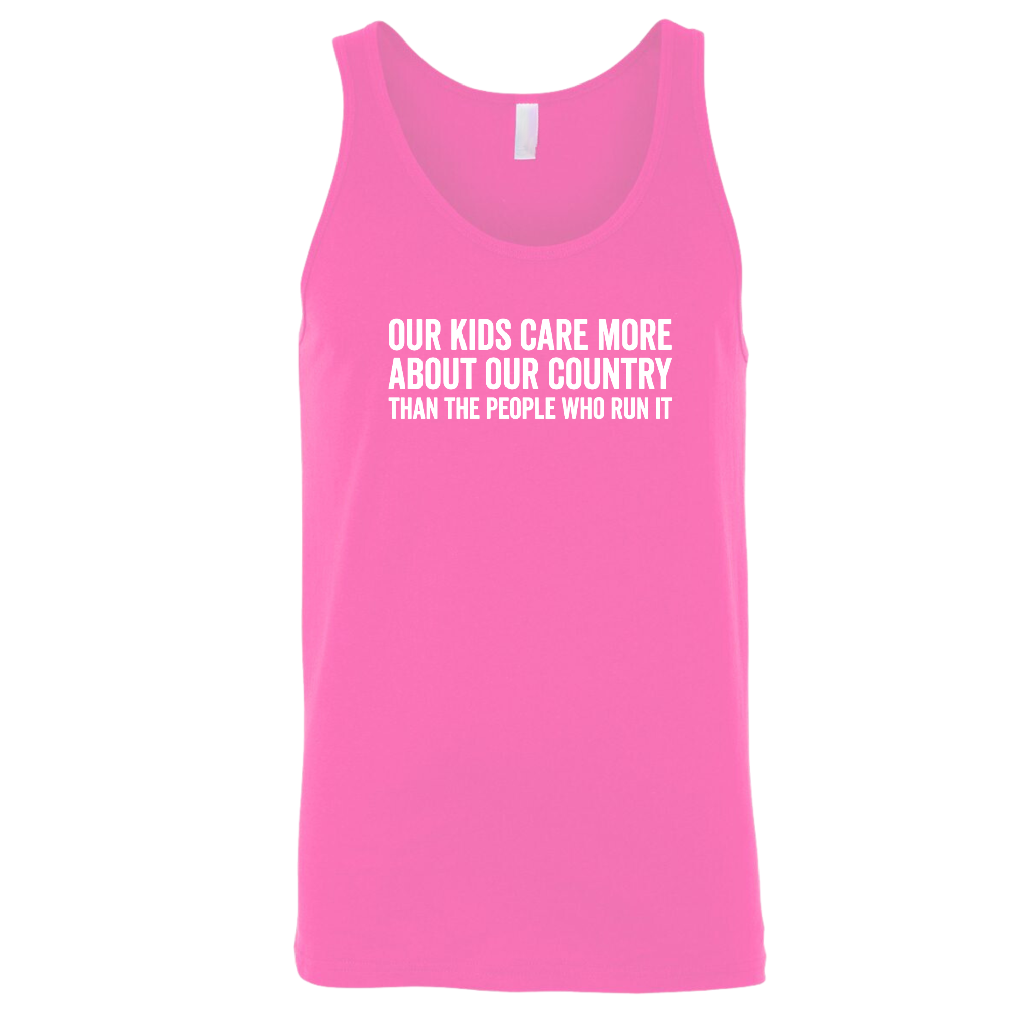 Our Kids Care More About Our Country More than the People Who Run It Unisex Tank Top (CLASSIC)-T-Shirt-The Original God Ain't Petty But I Am