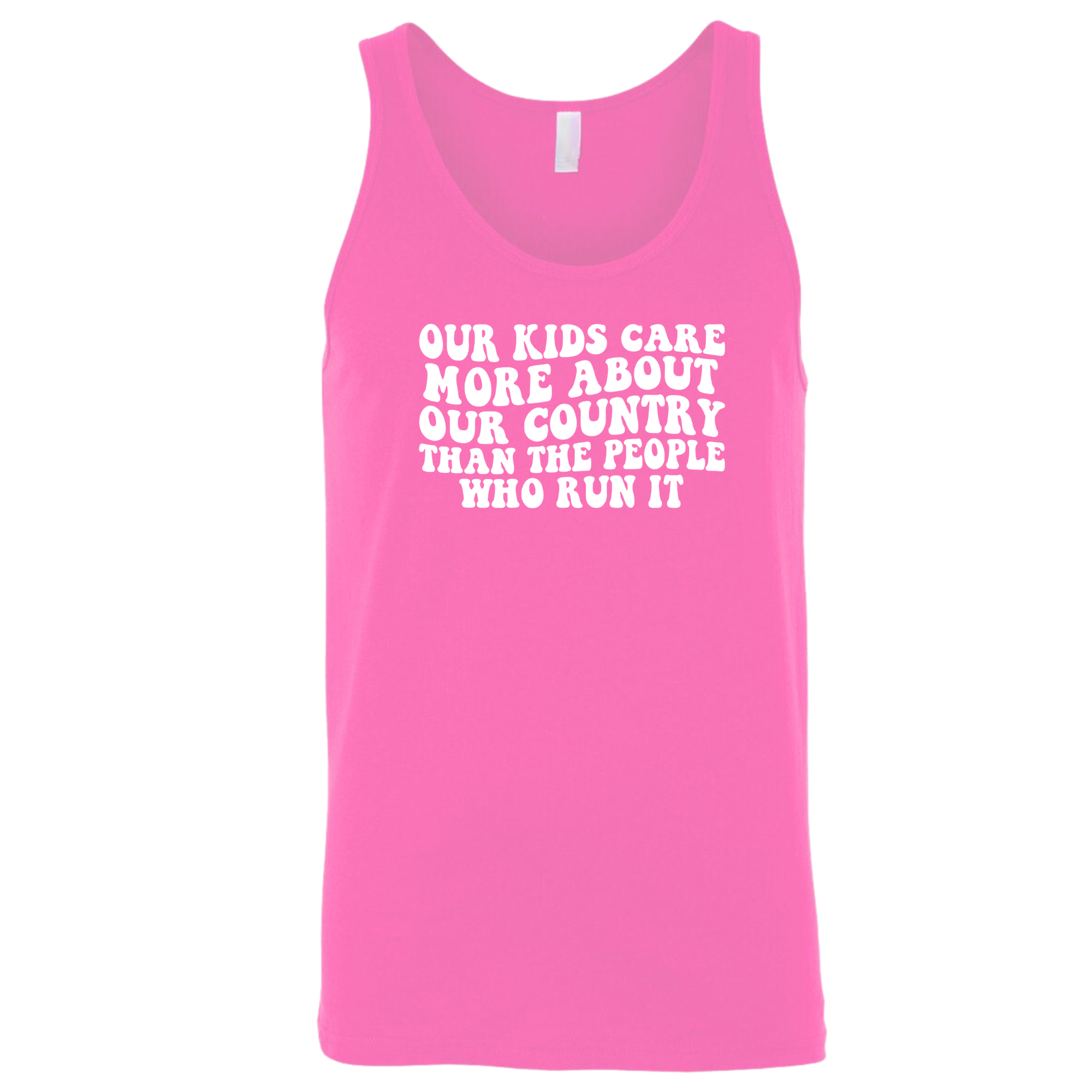 Our Kids Care More About Our Country More than the People Who Run It Unisex Tank Top (RETRO)-T-Shirt-The Original God Ain't Petty But I Am