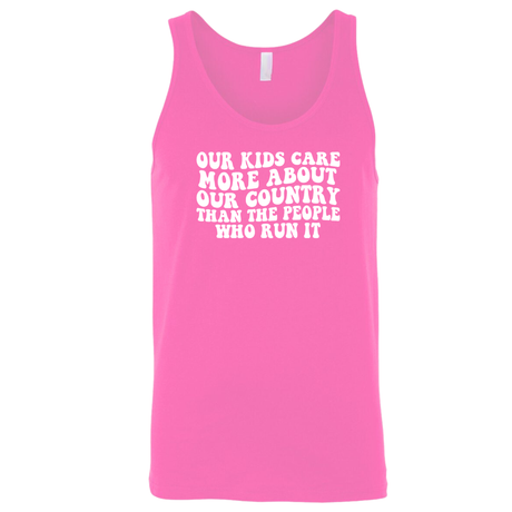 Our Kids Care More About Our Country More than the People Who Run It Unisex Tank Top (RETRO)-T-Shirt-The Original God Ain't Petty But I Am