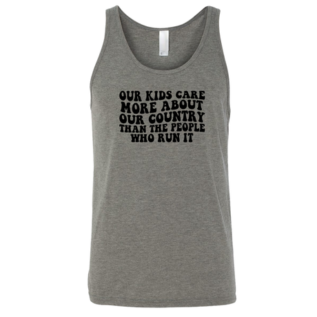 Our Kids Care More About Our Country More than the People Who Run It Unisex Tank Top (RETRO)-T-Shirt-The Original God Ain't Petty But I Am