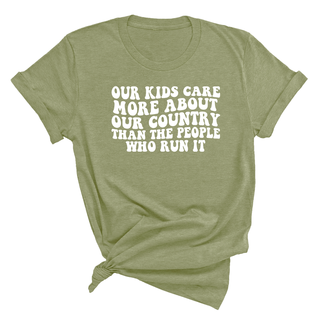 Our Kids Care More About Our Country More than the People Who Run It Unisex Tee (RETRO)-T-Shirt-The Original God Ain't Petty But I Am