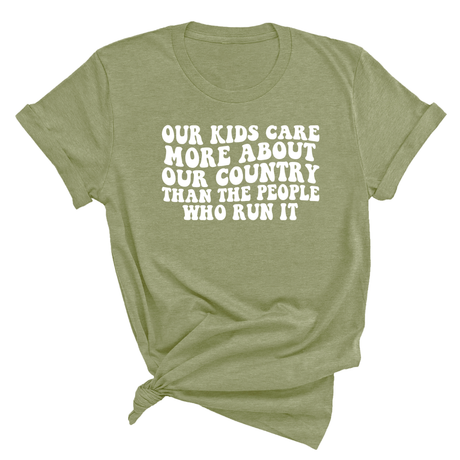Our Kids Care More About Our Country More than the People Who Run It Unisex Tee (RETRO)-T-Shirt-The Original God Ain't Petty But I Am