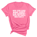 Our Kids Care More About Our Country More than the People Who Run It Unisex Tee (RETRO)-T-Shirt-The Original God Ain't Petty But I Am
