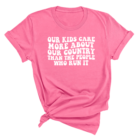 Our Kids Care More About Our Country More than the People Who Run It Unisex Tee (RETRO)-T-Shirt-The Original God Ain't Petty But I Am