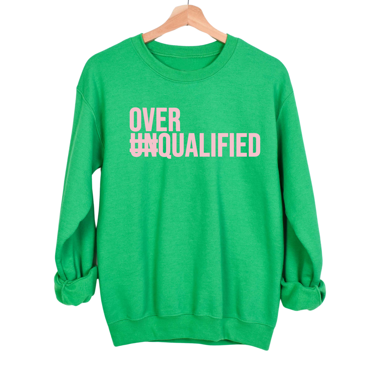 Over Qualified Unisex Sweatshirt-Sweatshirt-The Original God Ain't Petty But I Am