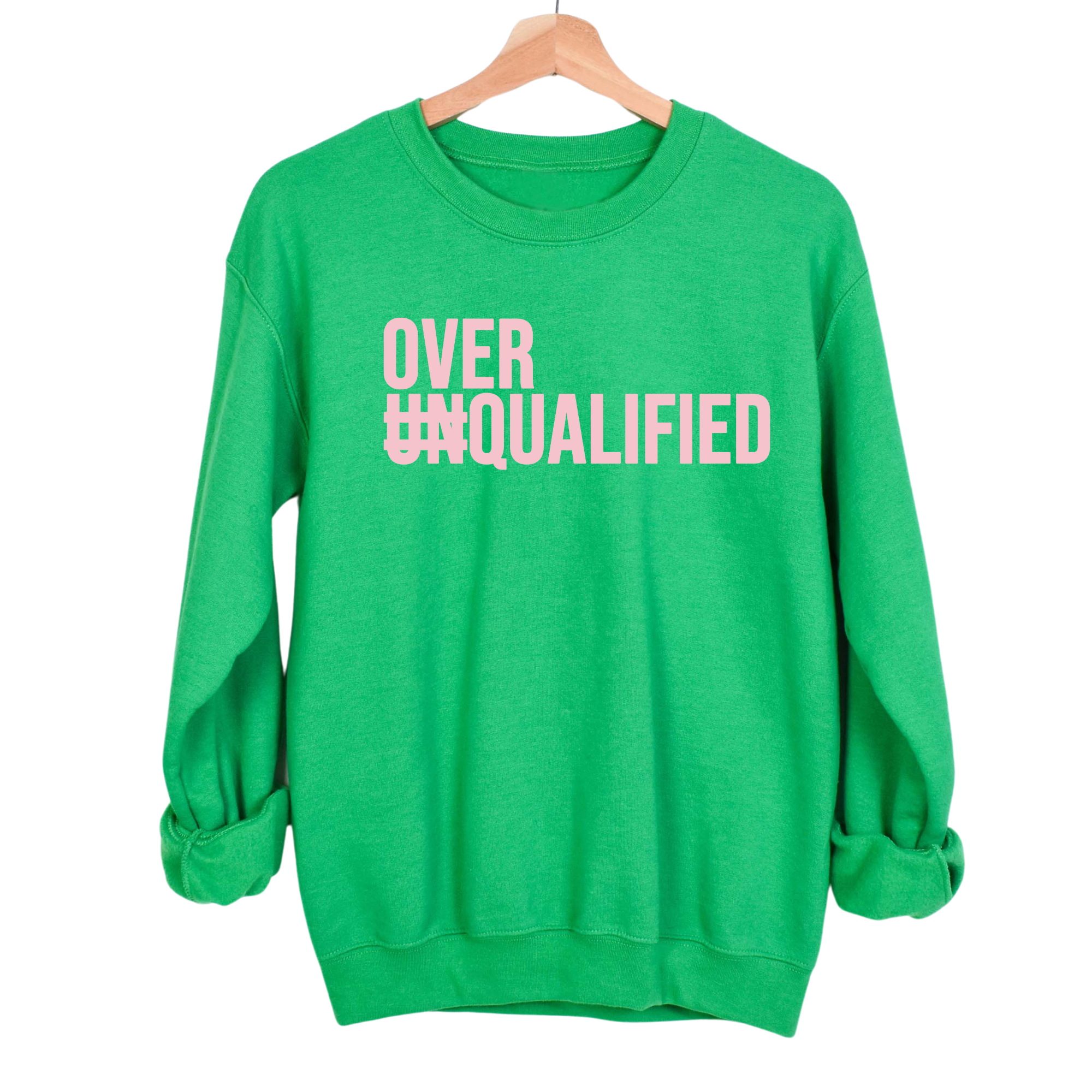 Over Qualified Unisex Sweatshirt-Sweatshirt-The Original God Ain't Petty But I Am