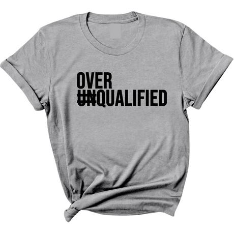 Over Qualified Unisex Tee-T-Shirt-The Original God Ain't Petty But I Am