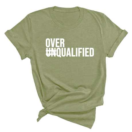 Over Qualified Unisex Tee-T-Shirt-The Original God Ain't Petty But I Am