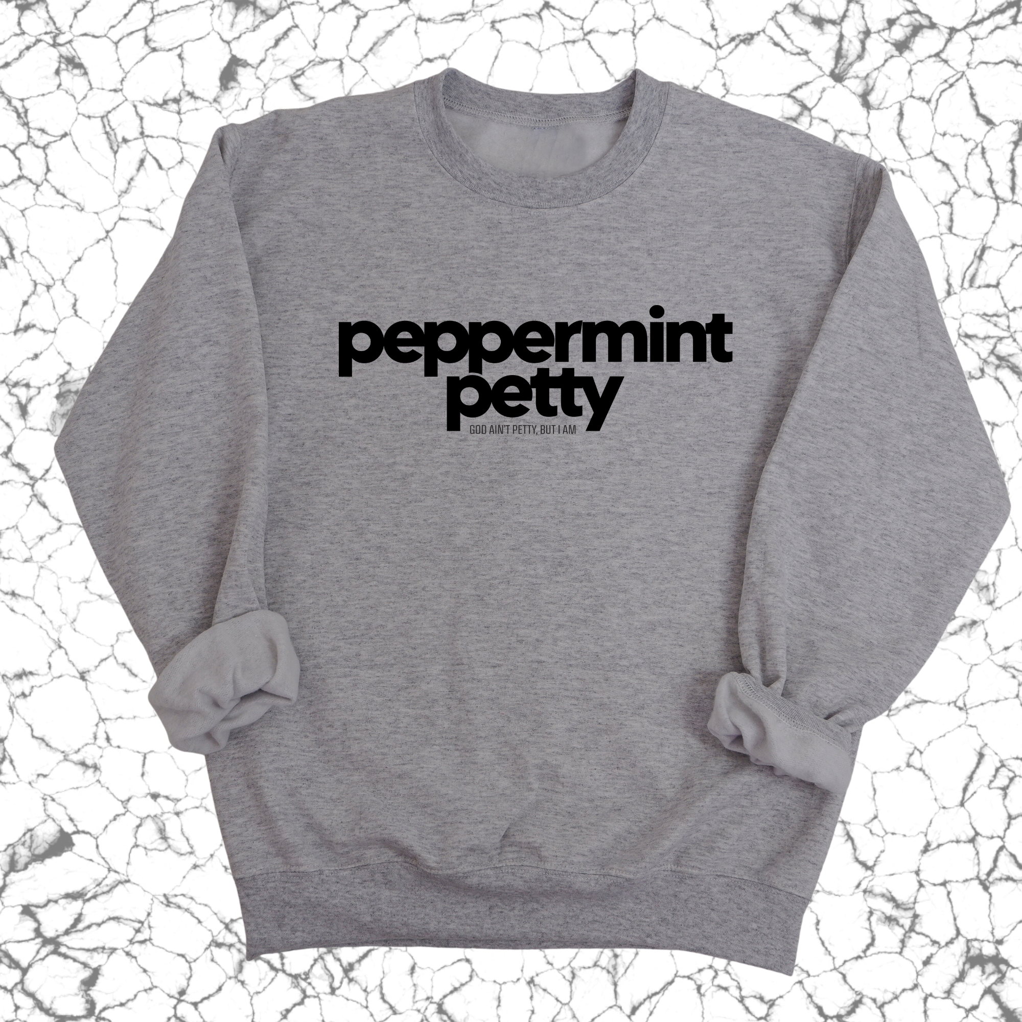 Peppermint Petty Unisex Sweatshirt-Sweatshirt-The Original God Ain't Petty But I Am