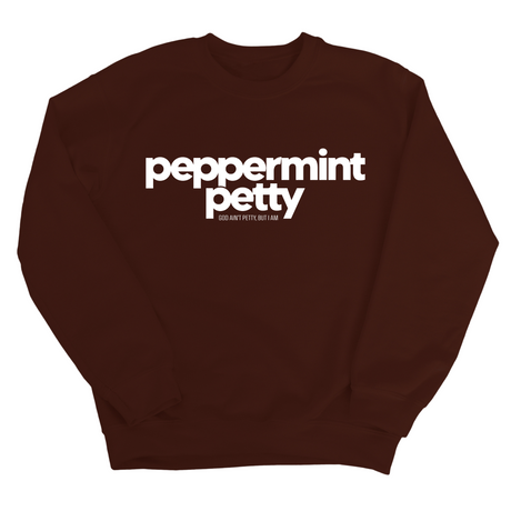 Peppermint Petty Unisex Sweatshirt-Sweatshirt-The Original God Ain't Petty But I Am