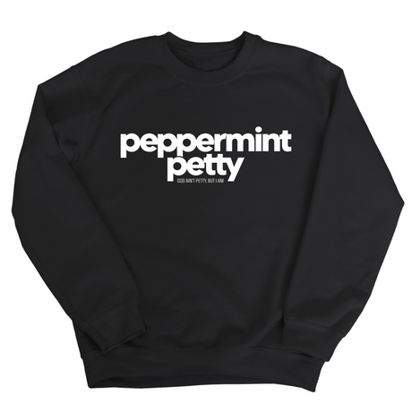 Peppermint Petty Unisex Sweatshirt-Sweatshirt-The Original God Ain't Petty But I Am