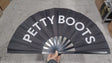Petty Boots Clacking Fan – Large Folding Hand Fan-Clacking Fan-The Original God Ain't Petty But I Am