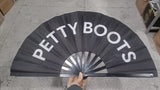Petty Boots Clacking Fan – Large Folding Hand Fan-Clacking Fan-The Original God Ain't Petty But I Am