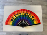 Petty Boots Clacking Fan – Large Folding Hand Fan-Clacking Fan-The Original God Ain't Petty But I Am