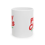 Petty Claus is coming to Town Mug 11oz (Red & Green)-Mug-The Original God Ain't Petty But I Am