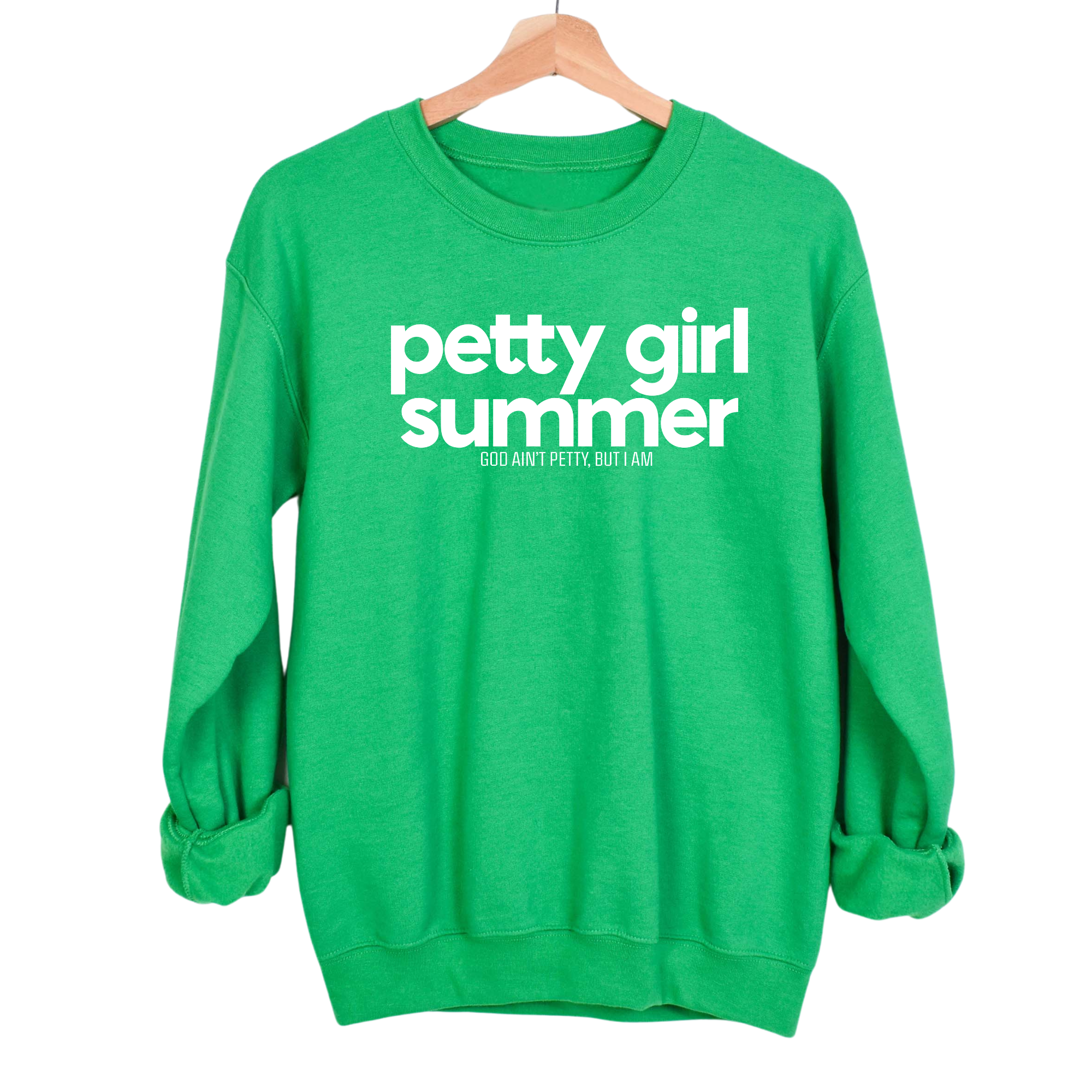 Petty Girl Summer Unisex Sweatshirt-Sweatshirt-The Original God Ain't Petty But I Am