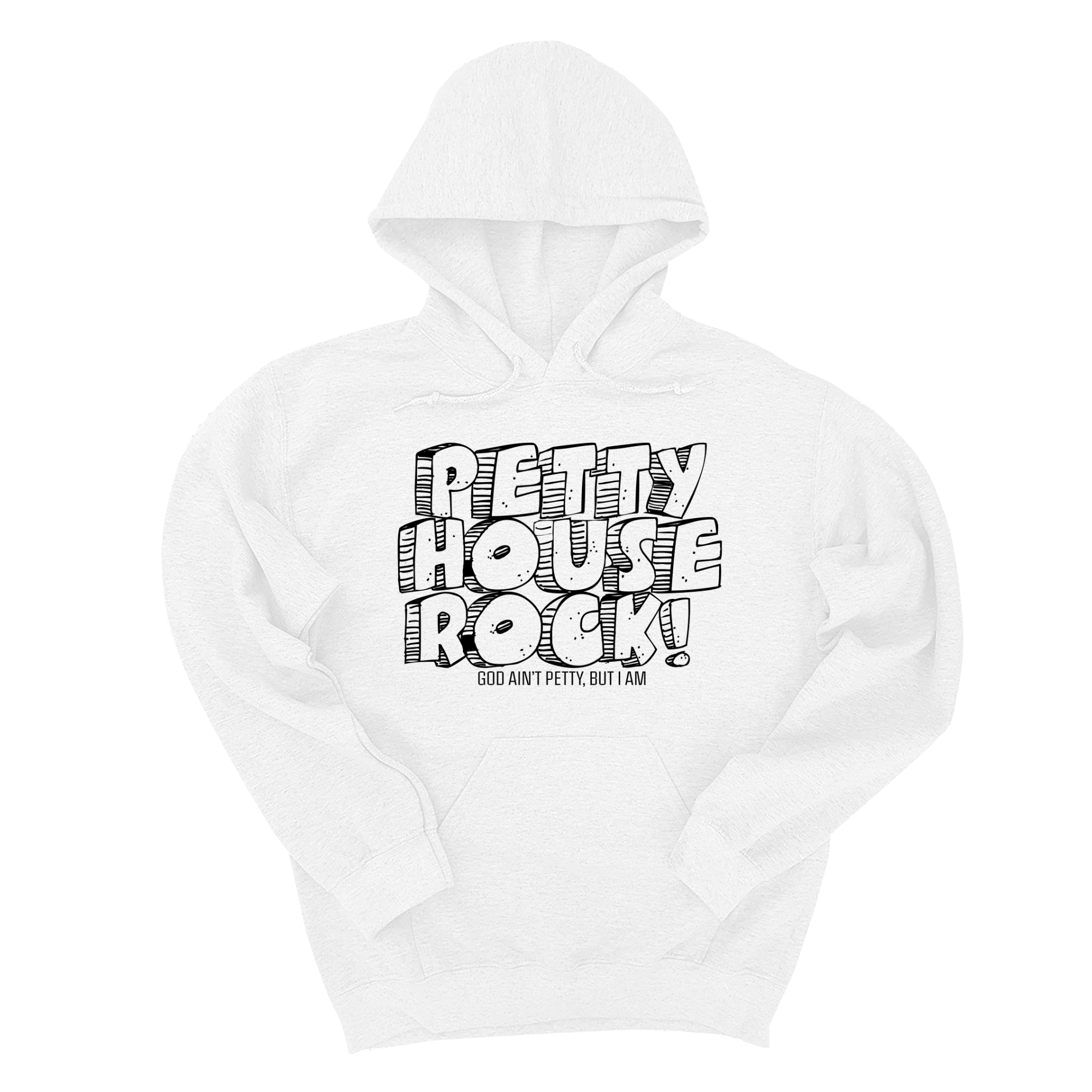 Petty House Rock Unisex Hoodie-Hoodie-The Original God Ain't Petty But I Am