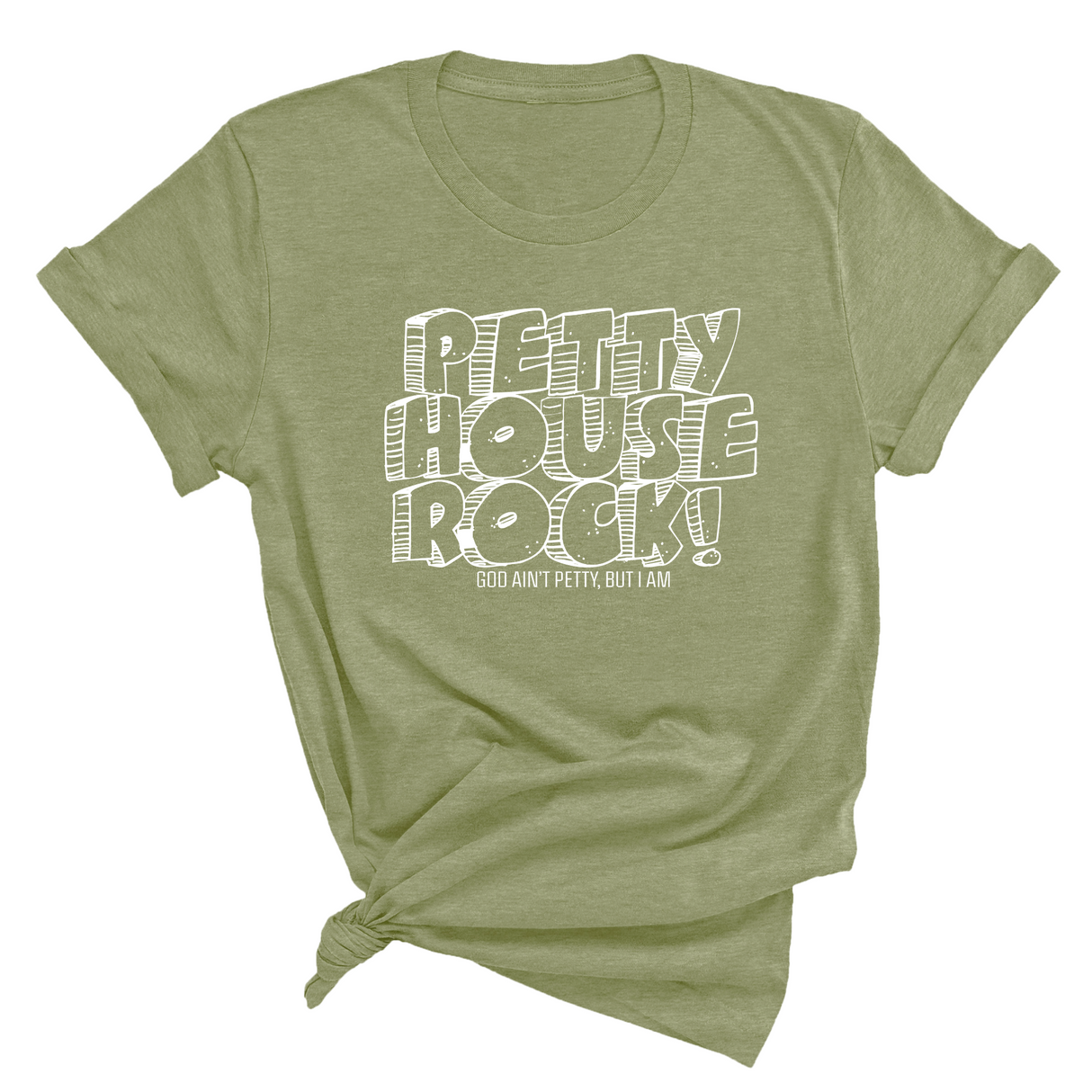 Petty House Rock Unisex Tee-T-Shirt-The Original God Ain't Petty But I Am
