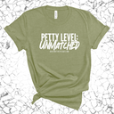 Petty Level: Unmatched Unisex Tee-T-Shirt-The Original God Ain't Petty But I Am