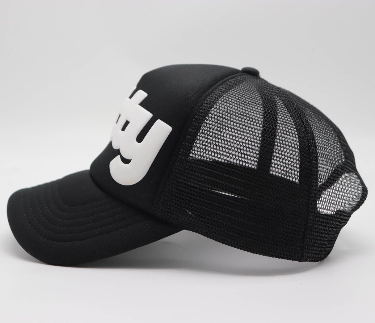 Petty (PUFF) Trucker Hat-Hats-The Original God Ain't Petty But I Am