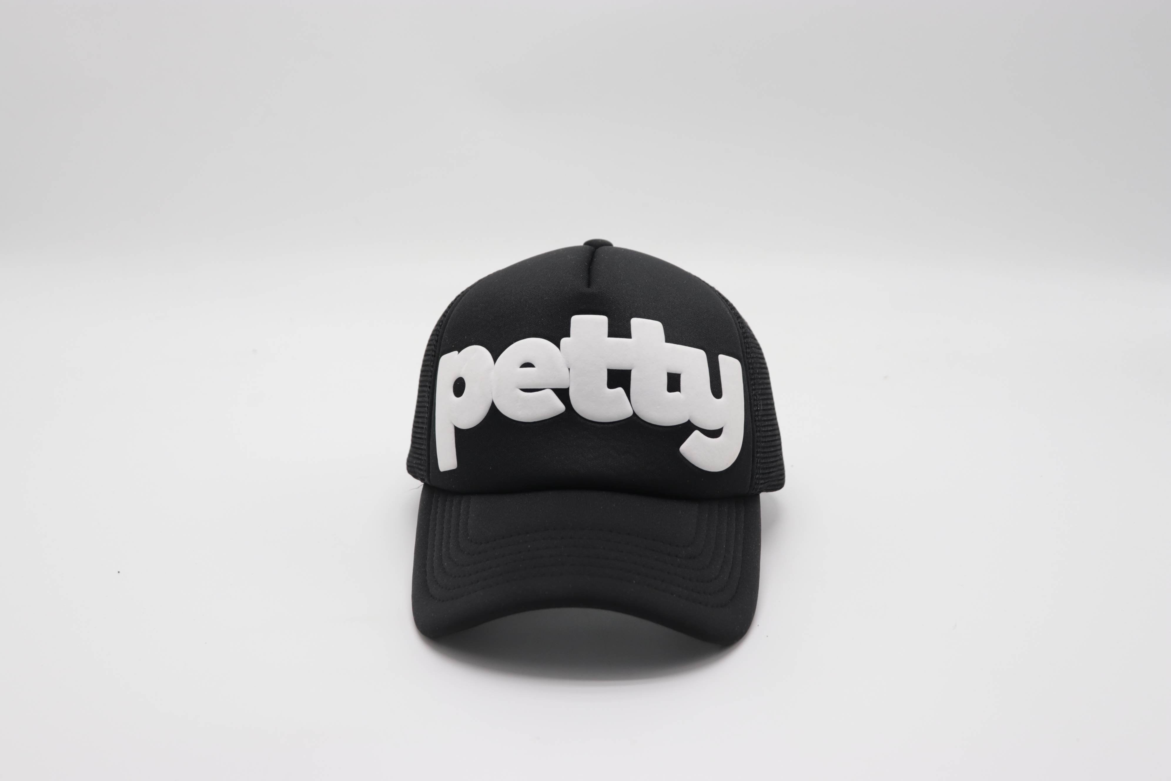 Petty (PUFF) Trucker Hat-Hats-The Original God Ain't Petty But I Am