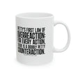 Petty's First Law of Overreaction Mug 11oz (White & Black)-Mug-The Original God Ain't Petty But I Am