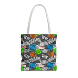 Political Petty Sticker Collage Tote Bag-Bags-The Original God Ain't Petty But I Am