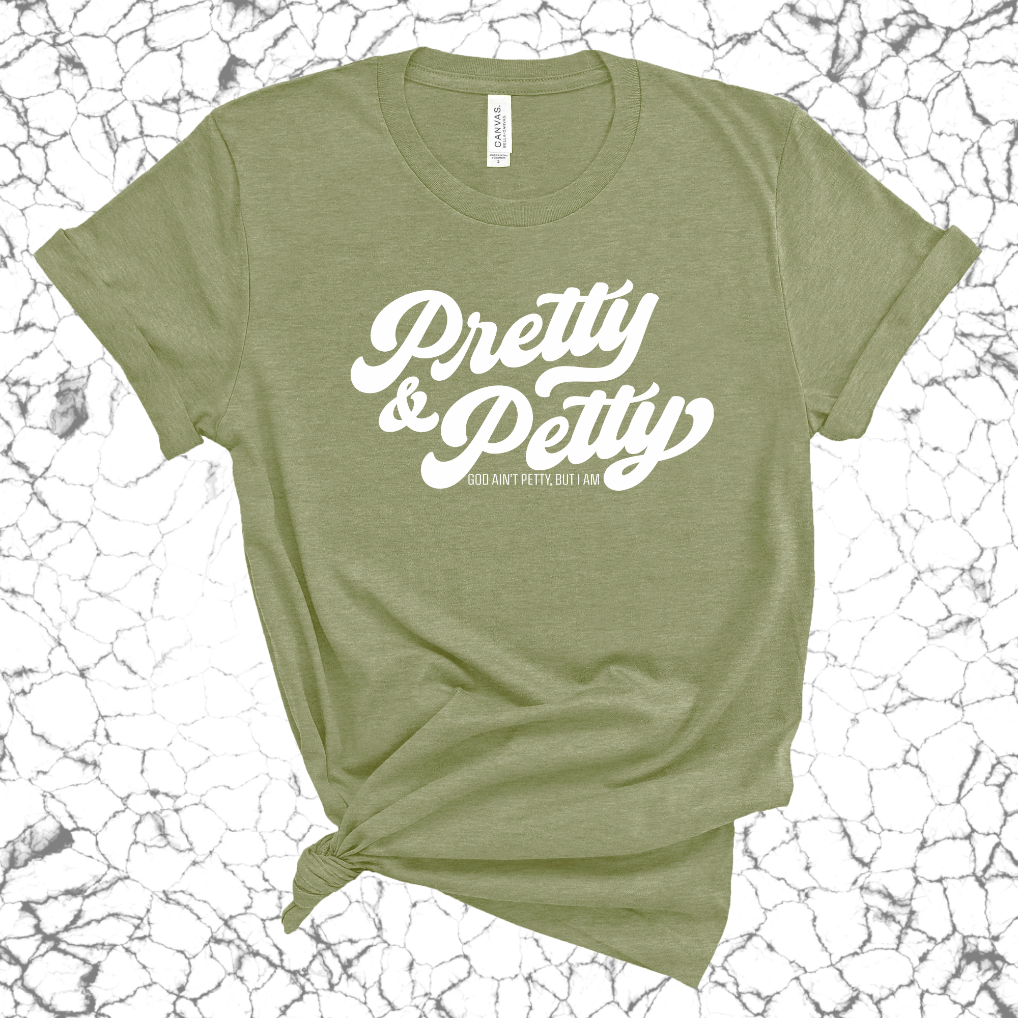 Pretty & Petty Unisex Tee-T-Shirt-The Original God Ain't Petty But I Am