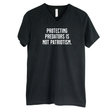 Protecting Predators Is Not Patriotism *BLACK V-NECK* Unisex Tee-T-Shirt-The Original God Ain't Petty But I Am