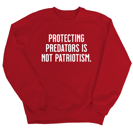 Protecting Predators Is Not Patriotism Unisex Sweatshirt-Sweatshirt-The Original God Ain't Petty But I Am