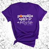 Pumpkin Spice and a Petty life Unisex Tee-T-Shirt-The Original God Ain't Petty But I Am