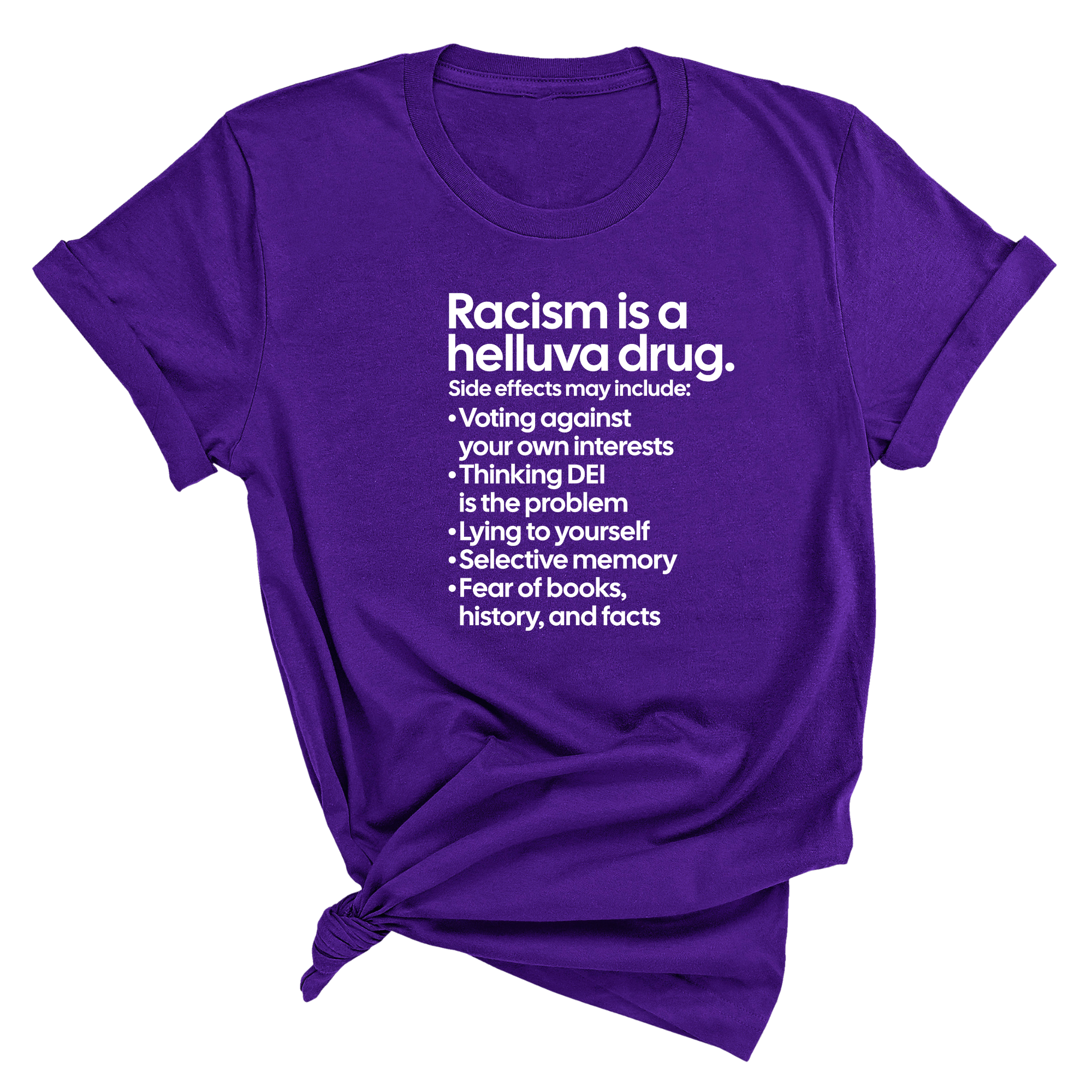 Racism Is a Helluva Drug Unisex Tee-T-Shirt-The Original God Ain't Petty But I Am