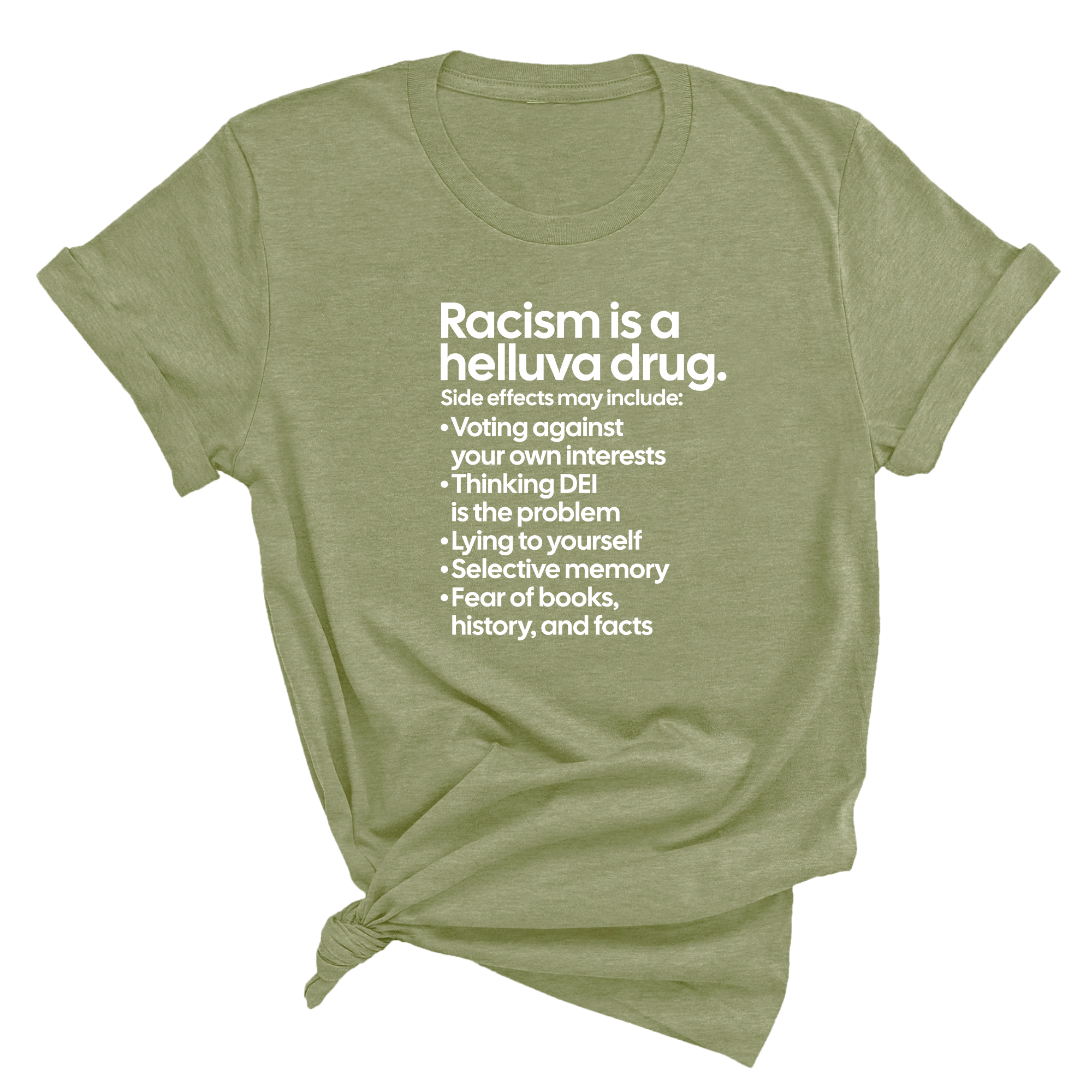 Racism Is a Helluva Drug Unisex Tee-T-Shirt-The Original God Ain't Petty But I Am