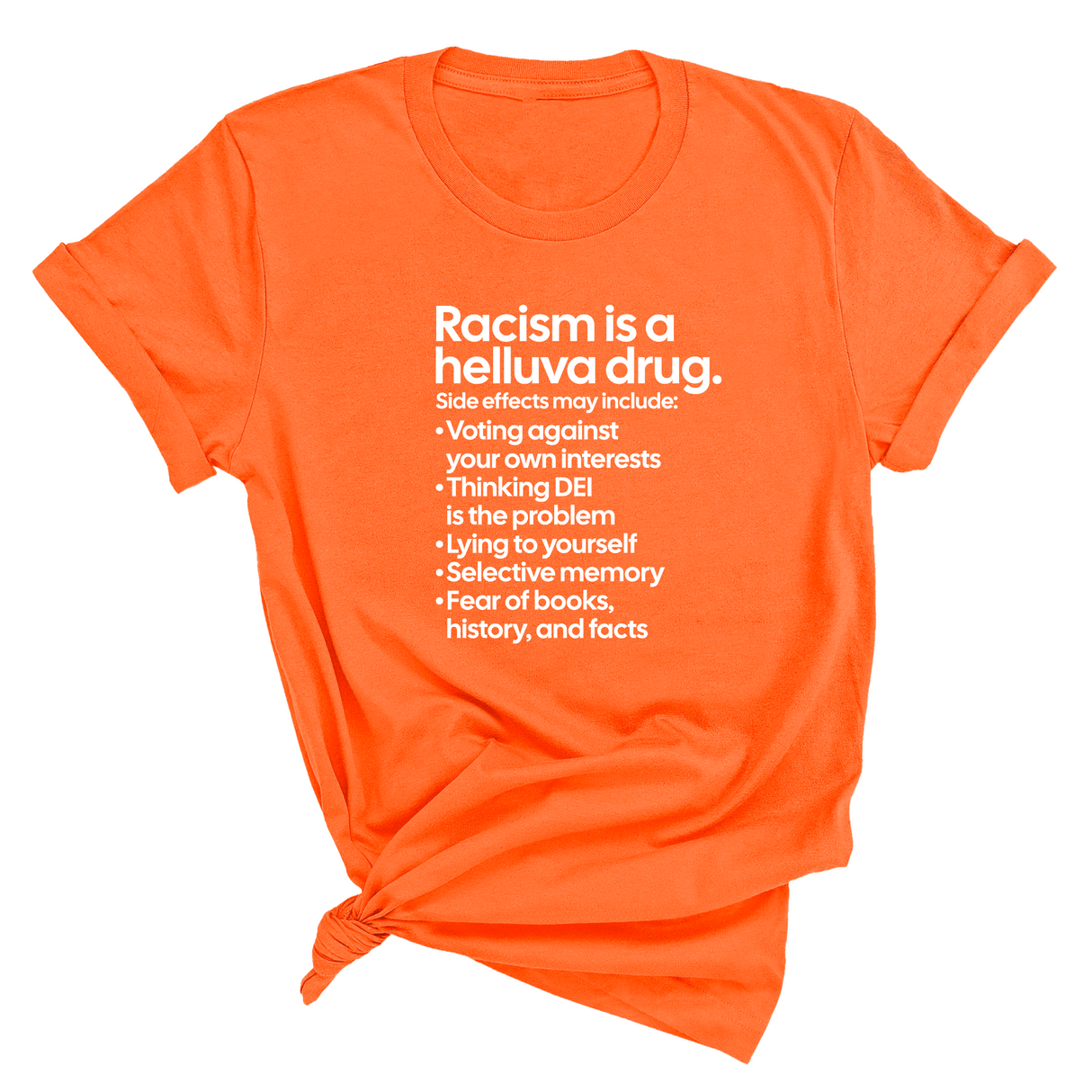 Racism Is a Helluva Drug Unisex Tee-T-Shirt-The Original God Ain't Petty But I Am