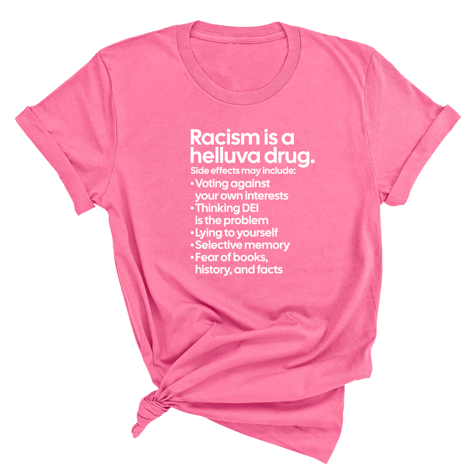 Racism Is a Helluva Drug Unisex Tee-T-Shirt-The Original God Ain't Petty But I Am
