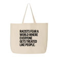 Racists Fear a World Where Everyone Gets Treated Like People Tote bag-Tote Bag-The Original God Ain't Petty But I Am