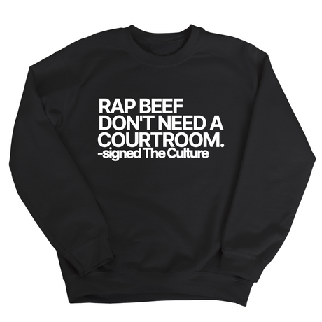 Rap Beef Don't Need a Courtroom Unisex Sweatshirt-Sweatshirt-The Original God Ain't Petty But I Am