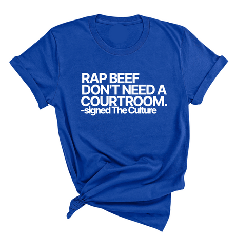 Rap Beef Don't Need a Courtroom Unisex Tee-T-Shirt-The Original God Ain't Petty But I Am