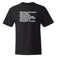 Republicans Have Two Jobs Protecting Pedophiles and Hating Everyone Who Isn't a Straight YT Man *BLACK TALL TEE* Unisex Tee-T-Shirt-The Original God Ain't Petty But I Am