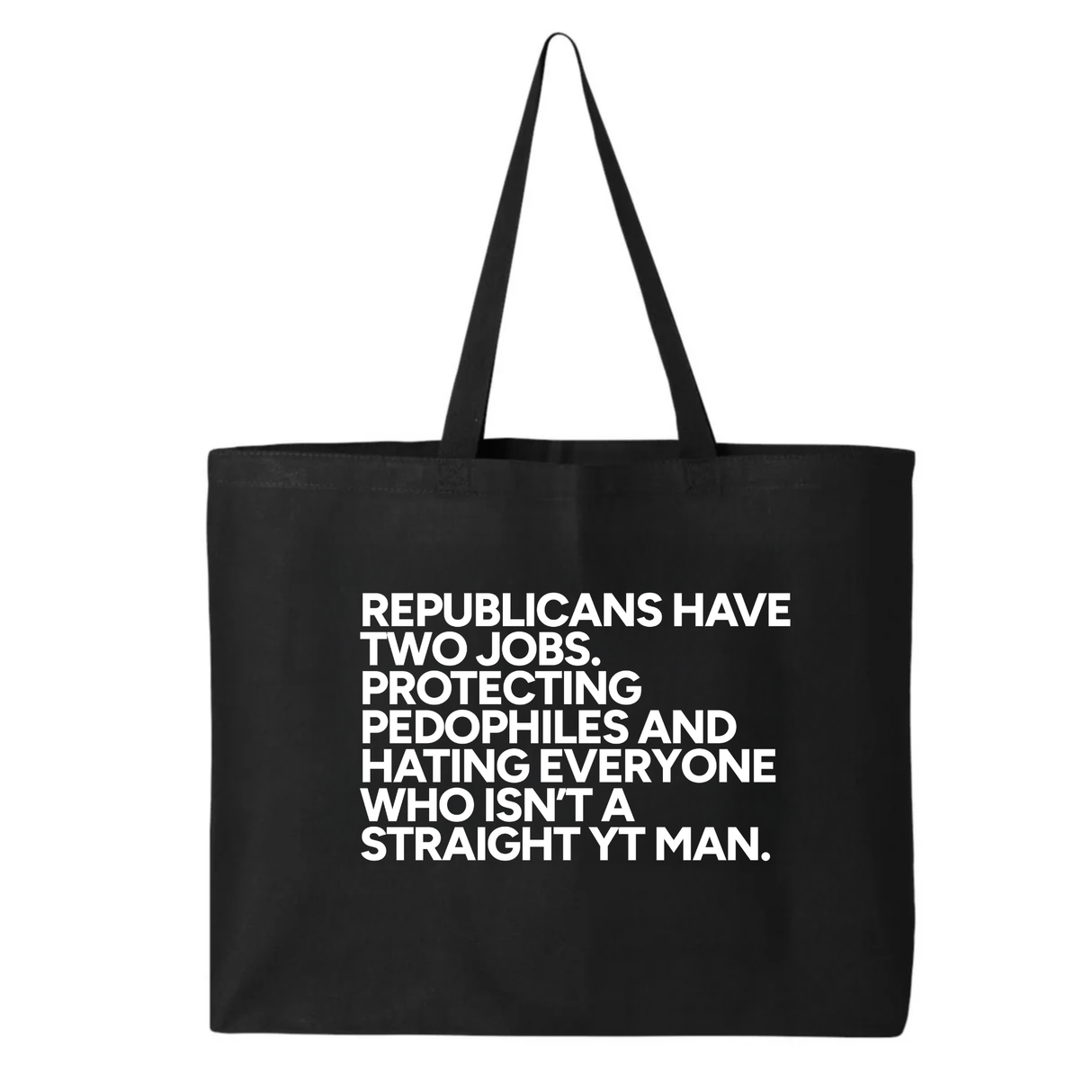 Republicans have two jobs. Protecting pedophiles and hating everyone who isn't a straight YT man Tote bag-Tote Bag-The Original God Ain't Petty But I Am