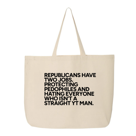 Republicans have two jobs. Protecting pedophiles and hating everyone who isn't a straight YT man Tote bag-Tote Bag-The Original God Ain't Petty But I Am