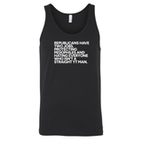 Republicans have two jobs. Protecting pedophiles and hating everyone who isn't a straight YT man Unisex Tank Top-T-Shirt-The Original God Ain't Petty But I Am