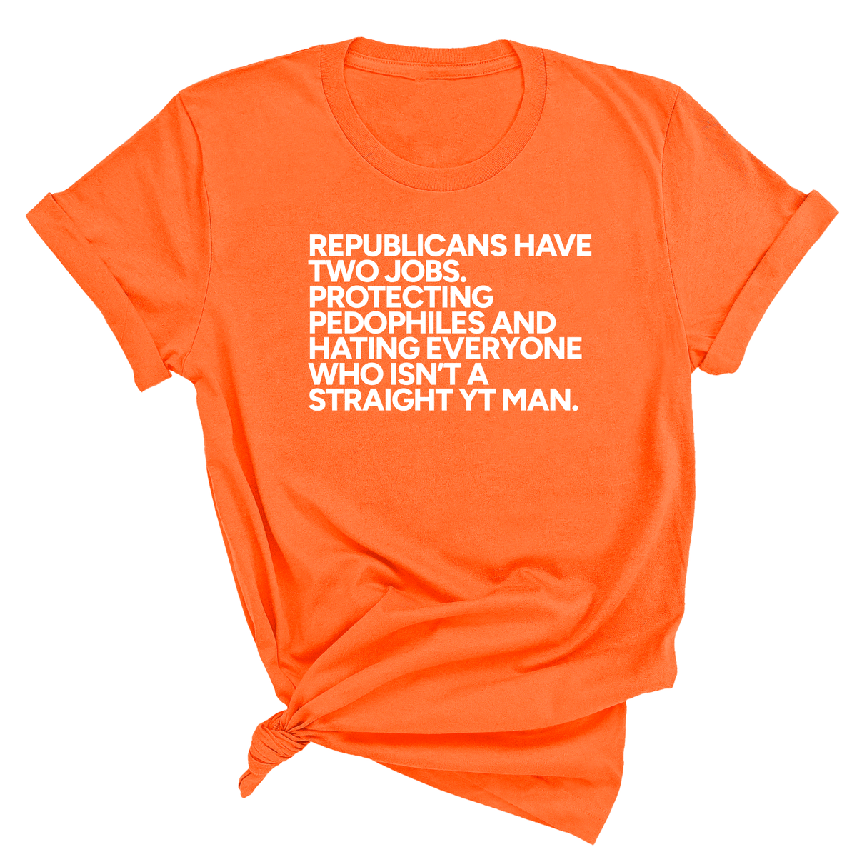 Republicans have two jobs. Protecting pedophiles and hating everyone who isn't a straight YT man Unisex Tee-T-Shirt-The Original God Ain't Petty But I Am