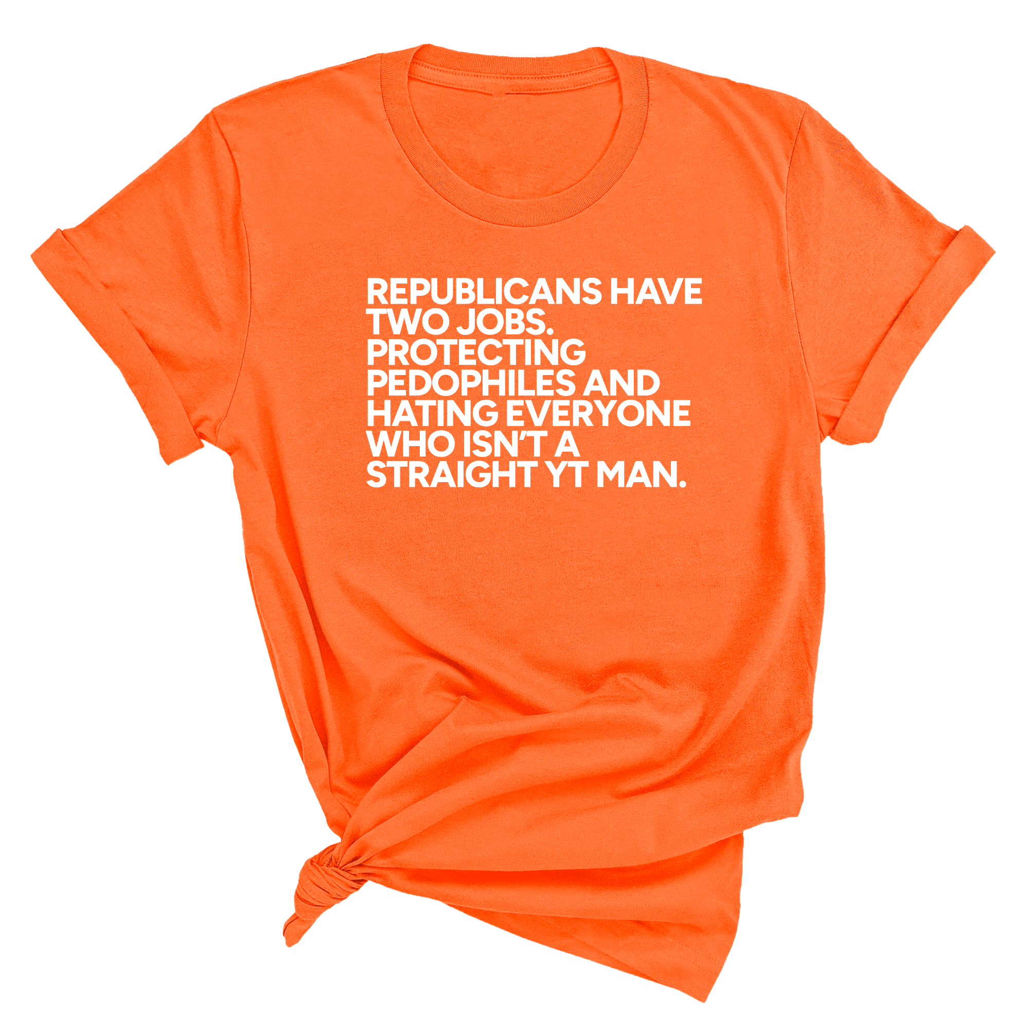 Republicans have two jobs. Protecting pedophiles and hating everyone who isn't a straight YT man Unisex Tee-T-Shirt-The Original God Ain't Petty But I Am