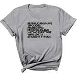 Republicans have two jobs. Protecting pedophiles and hating everyone who isn't a straight YT man Unisex Tee-T-Shirt-The Original God Ain't Petty But I Am