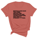 Republicans have two jobs. Protecting pedophiles and hating everyone who isn't a straight YT man Unisex Tee-T-Shirt-The Original God Ain't Petty But I Am