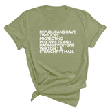 Republicans have two jobs. Protecting pedophiles and hating everyone who isn't a straight YT man Unisex Tee-T-Shirt-The Original God Ain't Petty But I Am