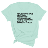 Republicans have two jobs. Protecting pedophiles and hating everyone who isn't a straight YT man Unisex Tee-T-Shirt-The Original God Ain't Petty But I Am