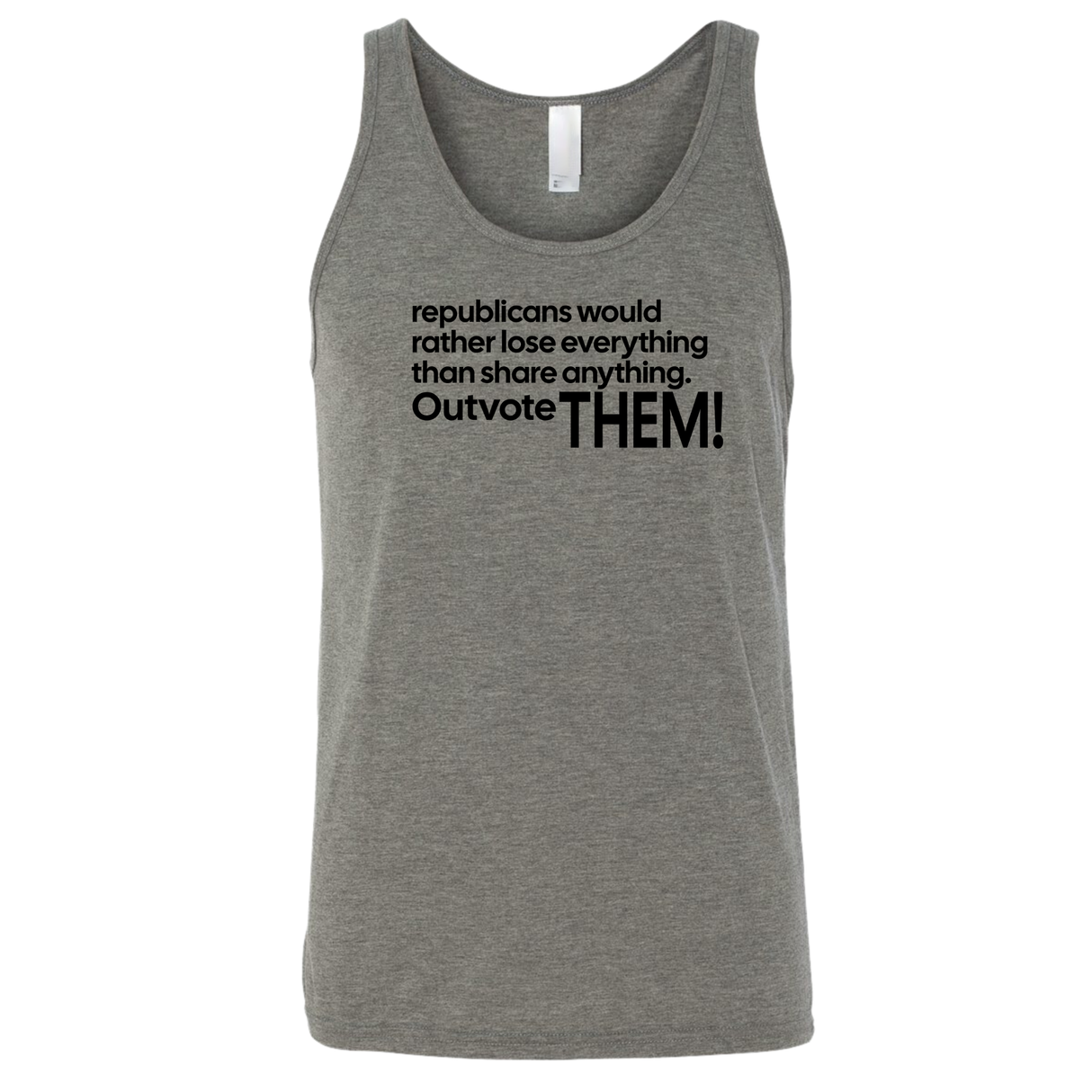 Republicans would rather lose everything than share anything Outvote Them! Unisex Tank Top-T-Shirt-The Original God Ain't Petty But I Am