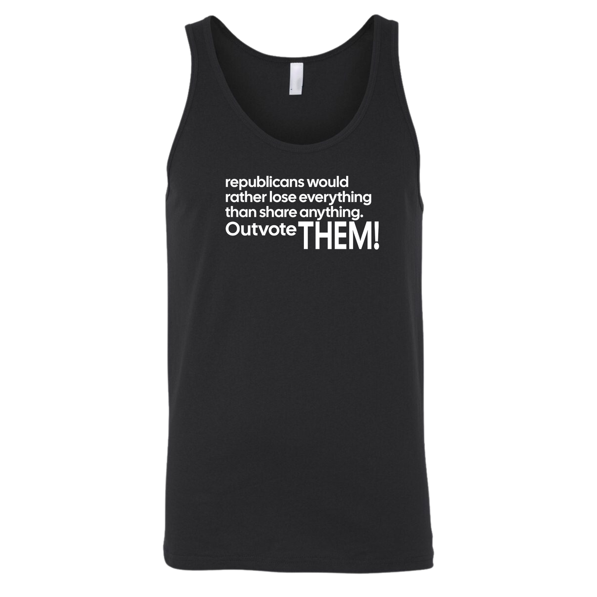 Republicans would rather lose everything than share anything Outvote Them! Unisex Tank Top-T-Shirt-The Original God Ain't Petty But I Am